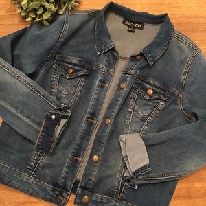 Mac and Me dark denim jean jacket in Large